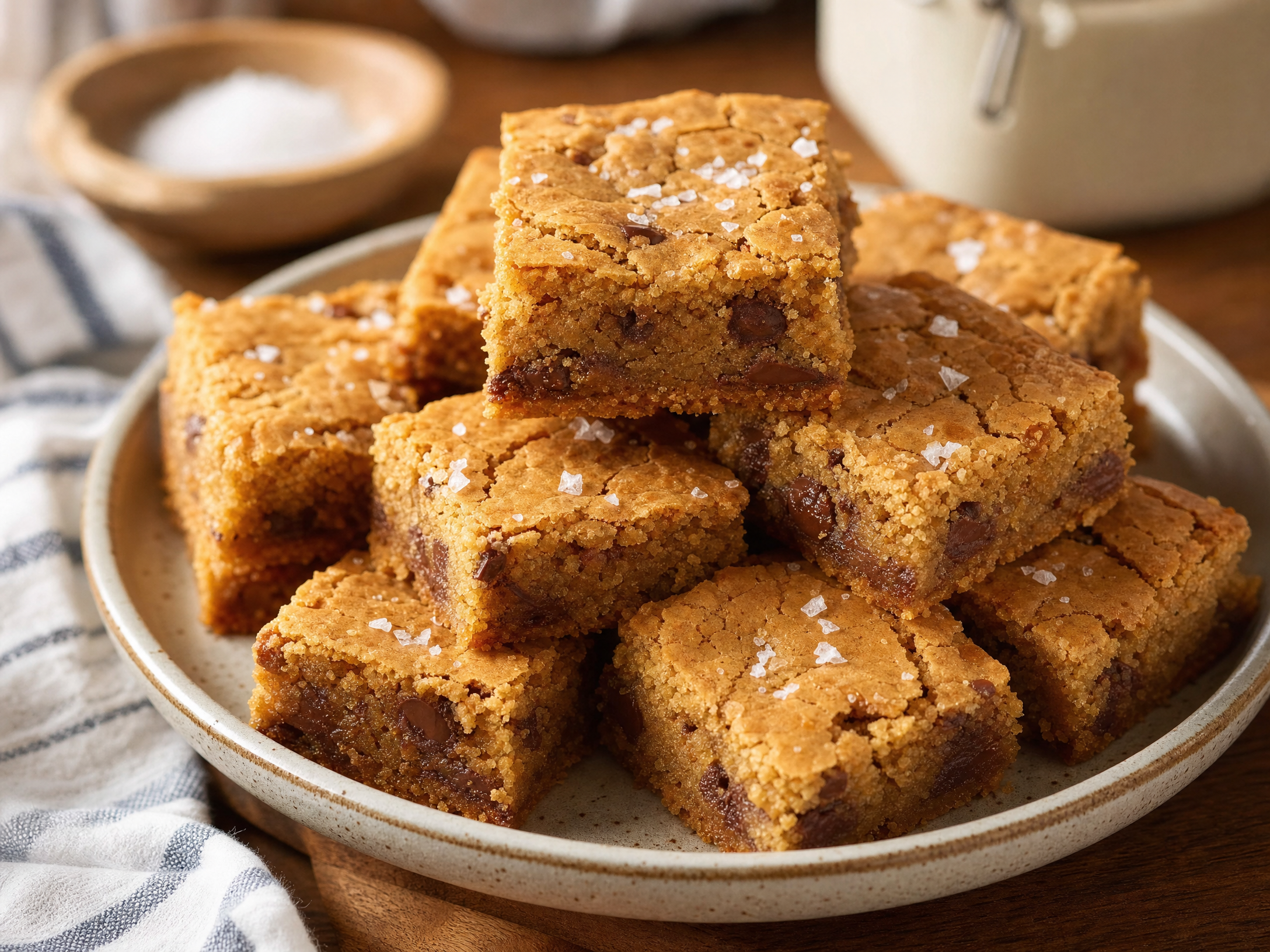 Brown Butter Sea Salt Blondies Recipe